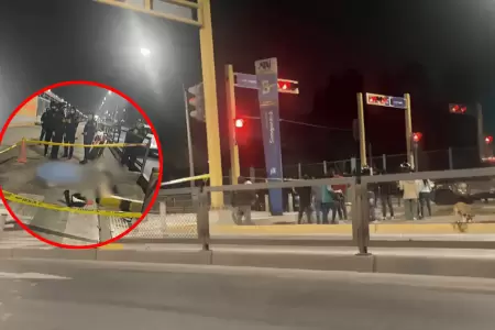 Un polic�a muri� tras ser atropellado en v�a exclusiva del Metropolitano en Coma