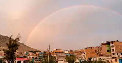 El arco�ris fue visto por todo Lima Metropolit�na.