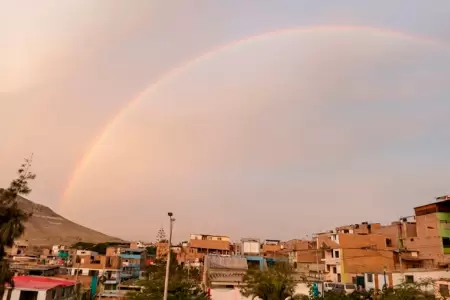El arco�ris fue visto por todo Lima Metropolit�na.