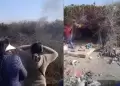 Vecinos de Los Granados queman refugios de presuntos delincuentes cansados de la inseguridad en Tacna