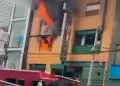 La Victoria: Incendio de fuertes proporciones se registra en una galer�a del emporio comercial de Gamarra