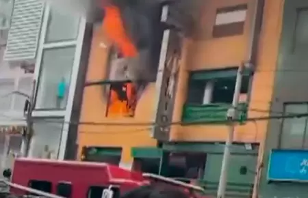 Incendio se registra en el emporio de Gamarra.
