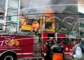 La Victoria: Incendio de fuertes proporciones se registra en una galer�a del emporio comercial de Gamarra