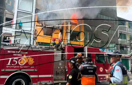 Incendio se registra en el emporio de Gamarra.