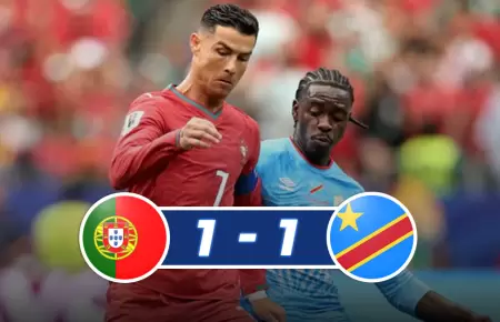 Portugal no pudo en su debut y empat� 1-1 con Congo.