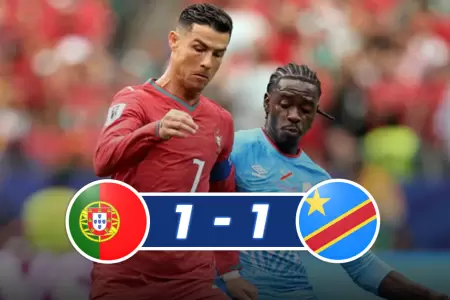 Portugal no pudo en su debut y empat� 1-1 con Congo.