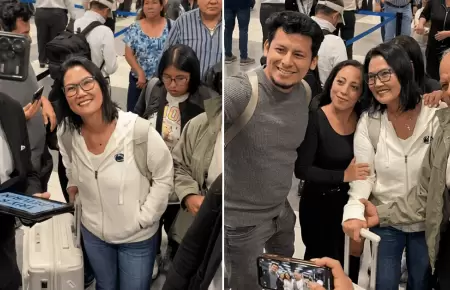 Keiko retorn� al Per� a poco de finalizar conteo de votos de la segunda vuelta