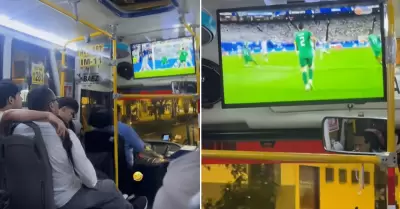 Bus peruano causa furor en redes tras tener TV para ver el Mundial 2026