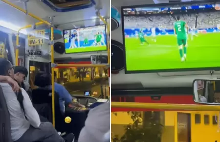 Bus peruano causa furor en redes tras tener TV para ver el Mundial 2026