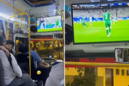 Bus peruano causa furor en redes tras tener TV para ver el Mundial 2026