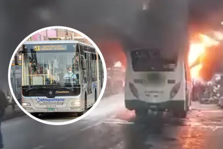 Bus se incendia a la altura de la estaci�n Caquet� generando demoras en el Metro