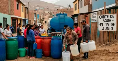 Corte de agua en Lima.