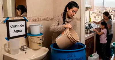 Corte de agua en Lima.