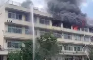 Incendio en escuela primaria dejó al menos 10 heridos: Investigan el origen del fuego