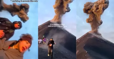 Turistas son sorprendidos por Volc�n de Fuego en Guatemala