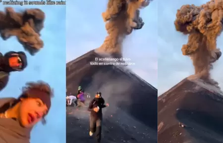 Turistas son sorprendidos por Volc�n de Fuego en Guatemala
