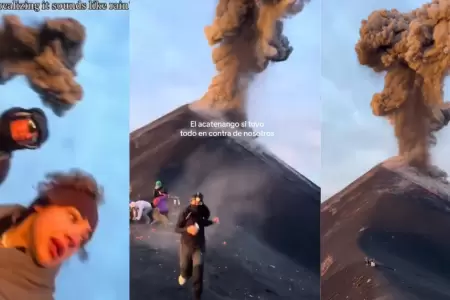 Turistas son sorprendidos por Volc�n de Fuego en Guatemala