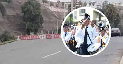 Disponen cierre de la subida al Malec�n Grau en la Costa Verde por desfile escol