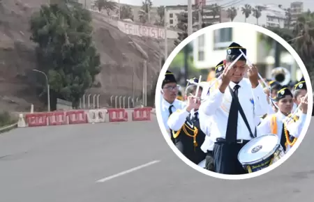 Disponen cierre de la subida al Malec�n Grau en la Costa Verde por desfile escol