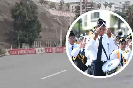 Disponen cierre de la subida al Malec�n Grau en la Costa Verde por desfile escol