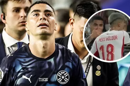 Miguel Almir�n fue expulsado en la victoria de Paraguay por nueva regla FIFA.
