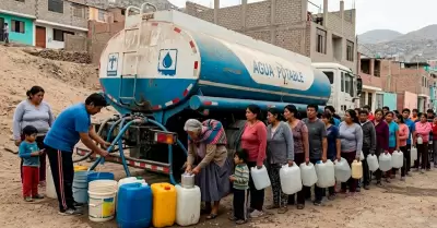 Sin agua en distritos de Lima.
