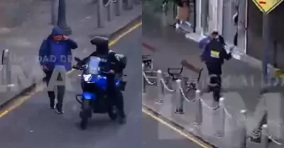 Efectivos de serenazgo y PNP capturaron a atacante de balacera en Jir�n de la Un