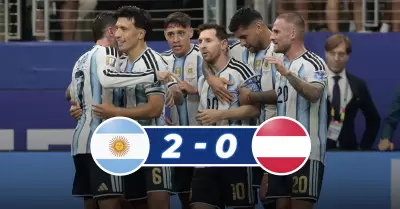 Argentina venci� 2-0 a Austria con doblete de Messi y avanz� a la siguiente rond