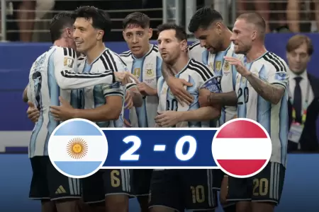 Argentina venci� 2-0 a Austria con doblete de Messi y avanz� a la siguiente rond