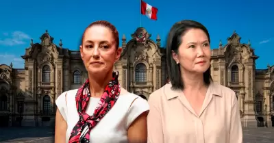 Fujimori tiende la mano a Sheinbaum.