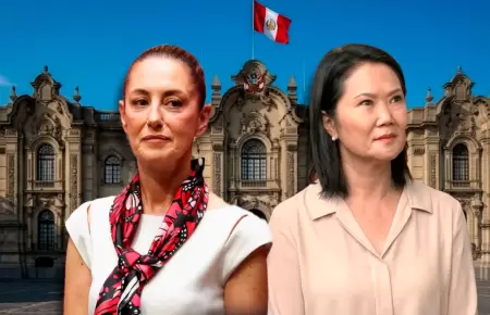 Fujimori tiende la mano a Sheinbaum.