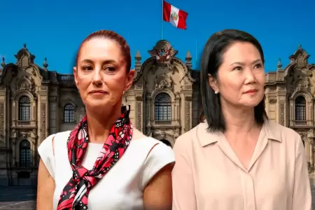 Fujimori tiende la mano a Sheinbaum.