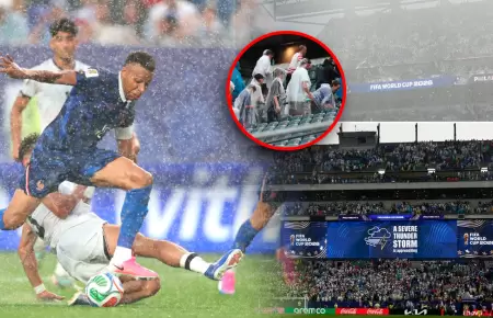 El estadio Philladelphia qued� cubierto por la lluvia intensa.