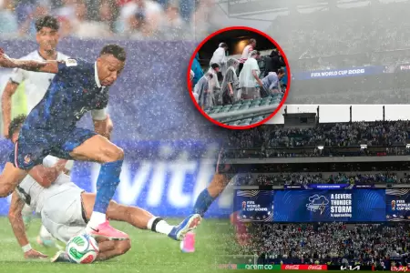 El estadio Philladelphia qued� cubierto por la lluvia intensa.