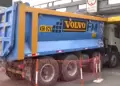 Veh�culo de carga pesada qued� atascado en el puente de la avenida Brasil generando congesti�n vehicular