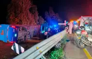 Volcadura de autob�s deja al menos dos muertos y m�s de 20 heridos: Investigan causas del accidente