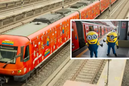 Trenes de la L�nea 1 presentaron novedosa tem�tica de los Minions.