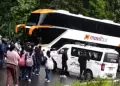 �De milagro! Pasajeros de bus sobreviven tras fuerte choque con una van en Amazonas