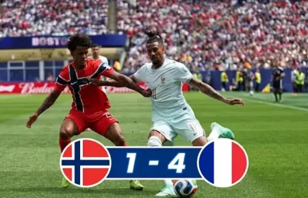 Triplete de Demb�l� asegur� la victoria.