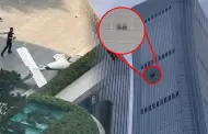 Accidente aéreo en China: Avioneta se estrella contra el edificio más grande de Pekín e inicia investigación