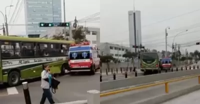 Choque de bus con ambulancia