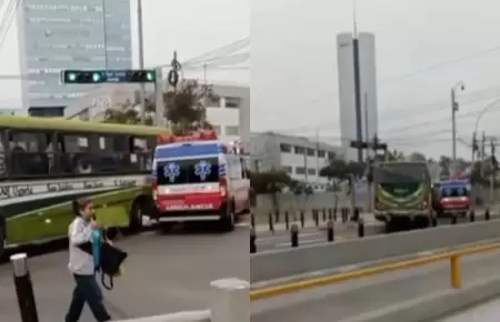 Choque de bus con ambulancia