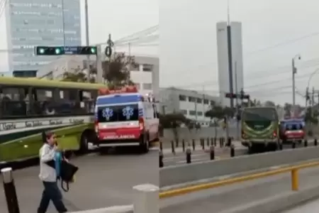 Choque de bus con ambulancia