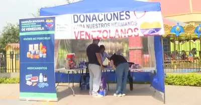 Instalan centro de acopio en Surco tras terremotos en Venezuela.