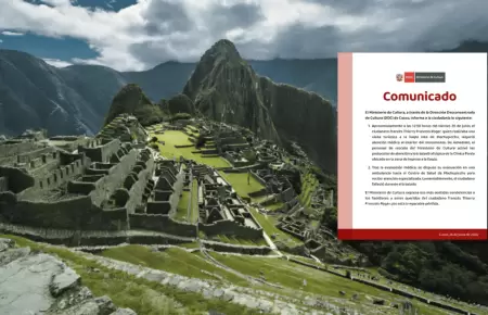 Turista franc�s muere tras sufrir descompensaci�n durante visita a Machu Picchu