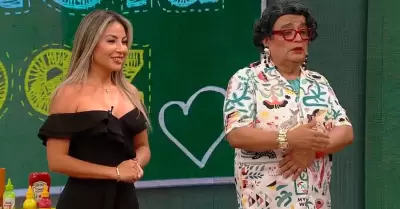 La trujillana sorprendi� al aparecer en el programa.