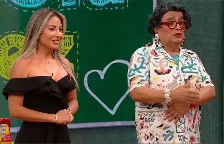 La trujillana sorprendi� al aparecer en el programa.