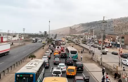 La Panamericana Sur se encuentra bloqueada.