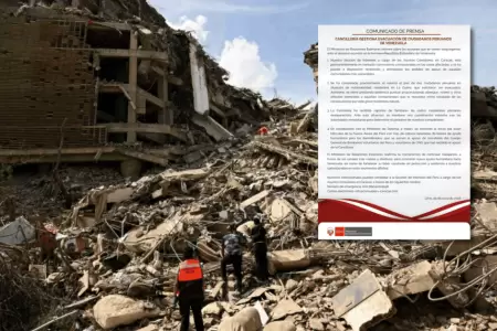 Canciller�a concreta evacuaci�n dos peruanos tras sismos en Venezuela
