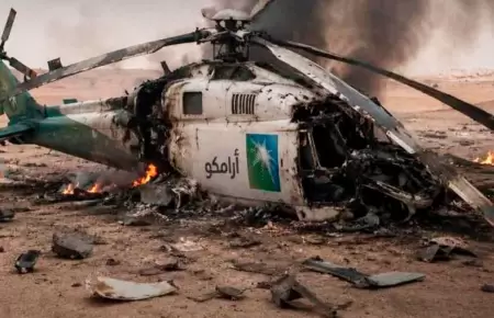 Helic�ptero se estrell� y dej� varias v�ctimas en Arabia Saudita.